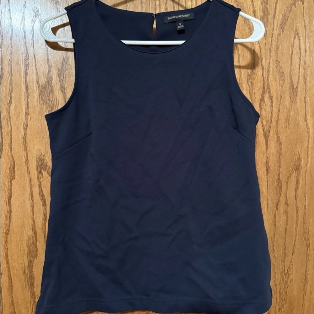 Banana Republic Sleeveless Navy Sheath Top- Size Small